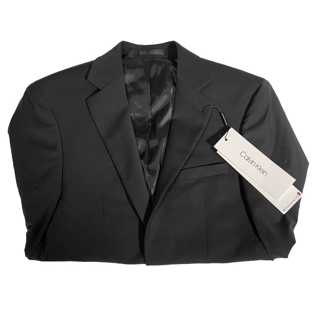 Calvin Klein‎ Blazer Sports Coat Men's 36R Black  Two Button Jacket Classic NWT